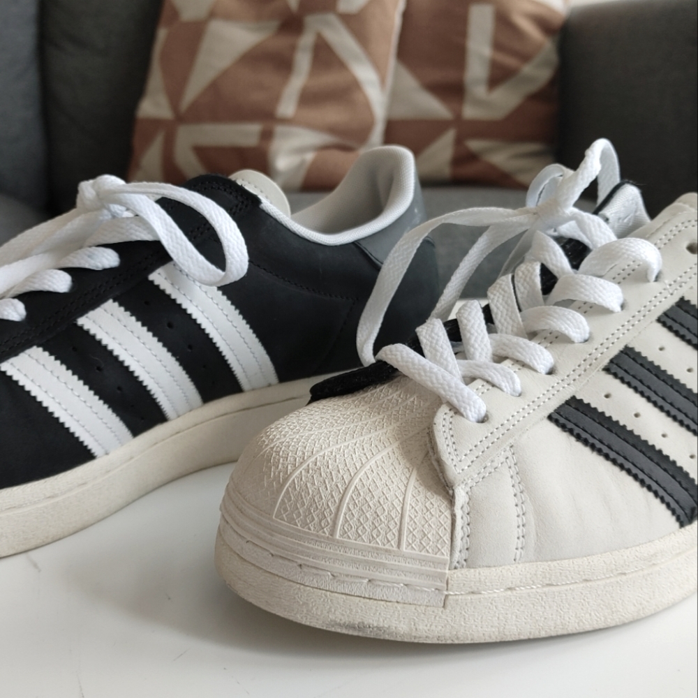 Adidas Superstar Adv split cloud black and White Sneakers 9.5